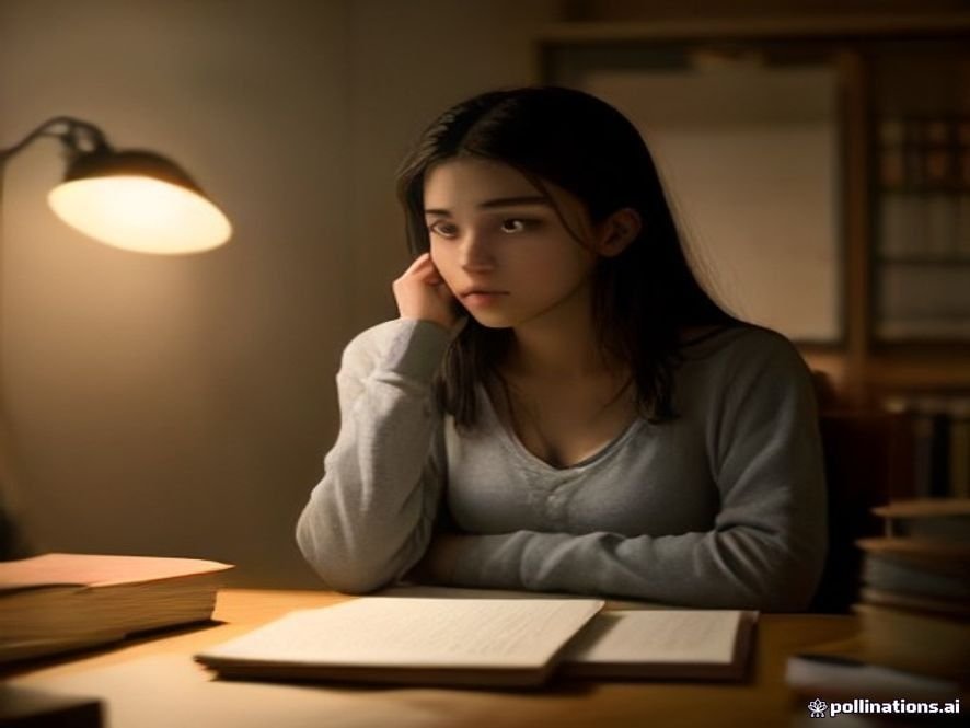 لماذا يدرس بعض التلاميذ ساعات طويلة ولا يحصلون على نتائج جيدة؟ تلميذ مرهق محاط بكتب كثيرة على الطاولة رمزاً لمذاكرة طويلة بلا نتيجة
