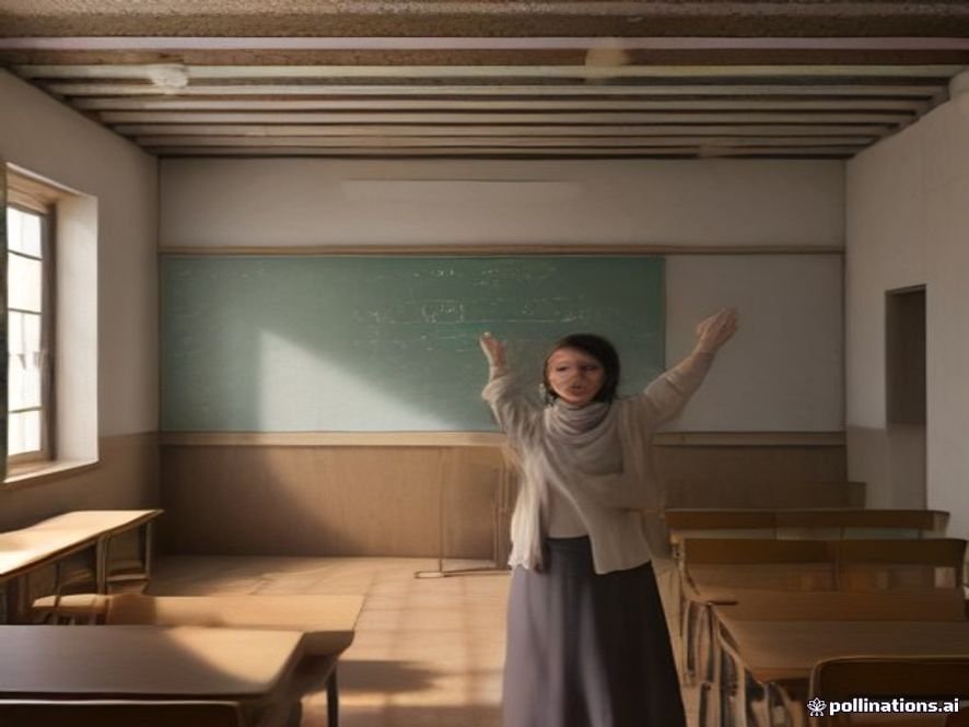 معلم يشجع تلاميذه على المشاركة داخل القسم ويرفعون أيديهم بحماس